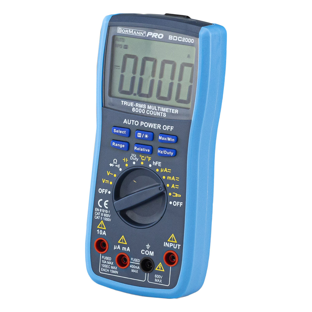 Multimetro digitale AC / DC 600V Bormann BDC2000